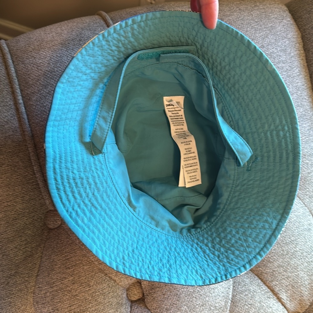 Patagonia Baby Sun Bucket Hat Sz 12-24 Months Amigos Vessel Blue - Picture 4 of 7